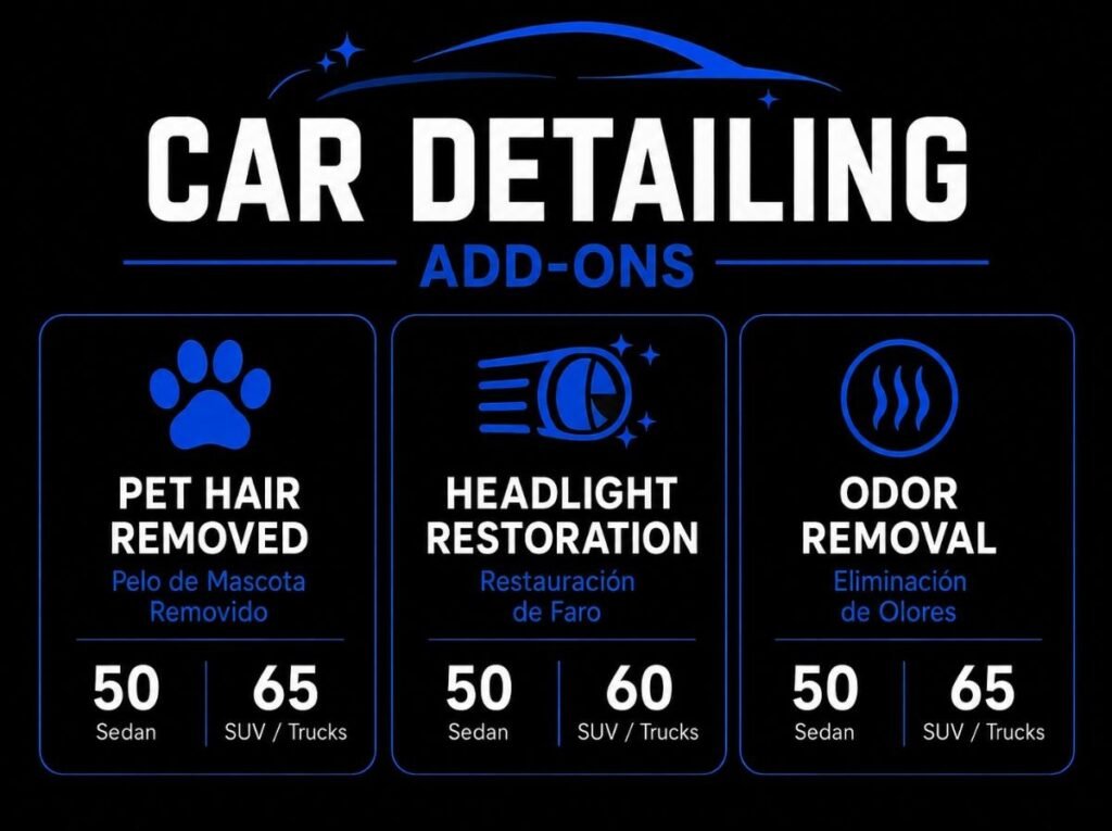 orozco car detailing add ons sarasota